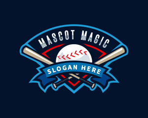 Baseball League Sport  logo design