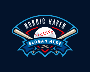 Baseball League Sport  logo design