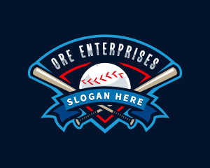 Baseball League Sport  logo design