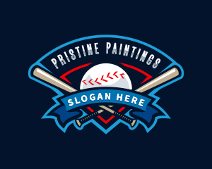 Baseball League Sport  logo design