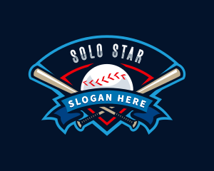 Baseball League Sport  logo design