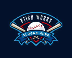 Baseball League Sport  logo design