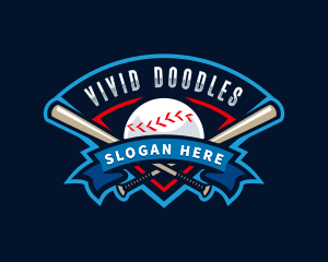 Baseball League Sport  logo design