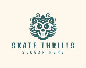 Organic Punk Skull  logo design