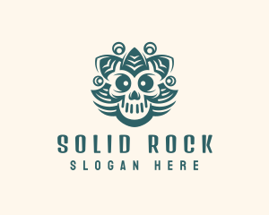 Organic Punk Skull  logo design