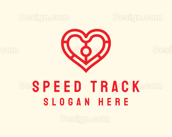 Valentine Heart Outline Logo
