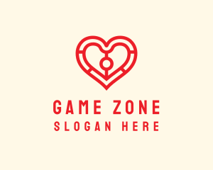 Valentine Heart Outline  Logo