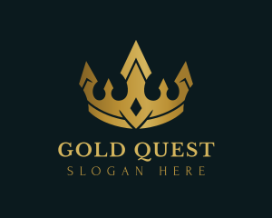 Gold Royal Crown logo design