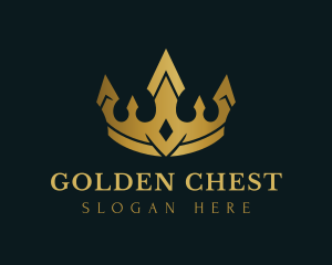 Gold Royal Crown logo design