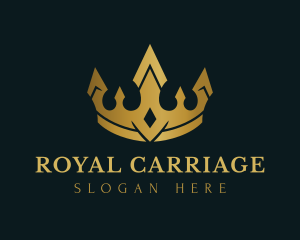 Gold Royal Crown logo design