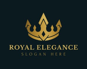 Gold Royal Crown logo design