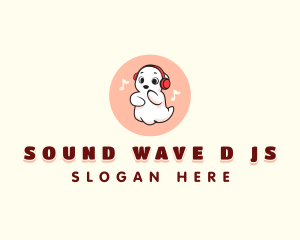 Cute Ghost Music logo design