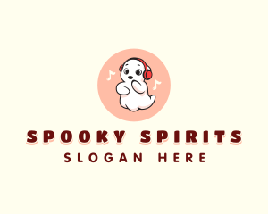 Cute Ghost Music logo design