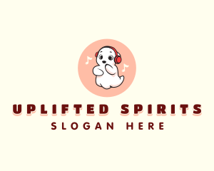 Cute Ghost Music logo design