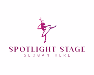 Woman Dance Ribbon logo