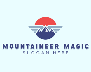 Airline Mountain Wings logo design