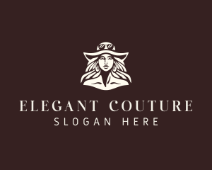 Woman Couture Beauty Fashion logo design