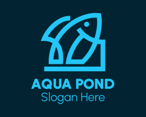 Seafood Fish Pond  logo design