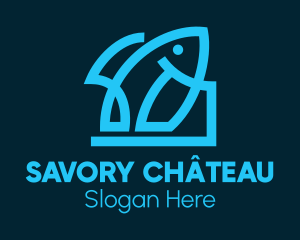 Seafood Fish Pond  logo design