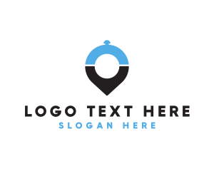 Positioning - Cloche Food Locator Pin logo design