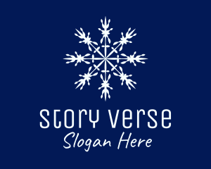 Decorative Winter Snowflake Logo