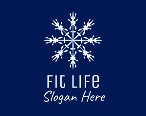 Decorative Winter Snowflake logo