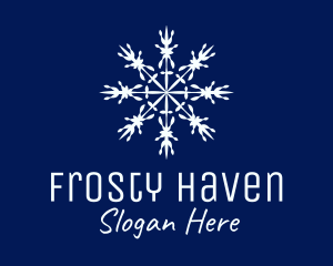 Decorative Winter Snowflake logo