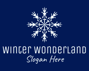 Decorative Winter Snowflake logo