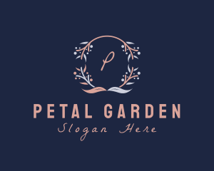 Garden Flower Wreath Florist Logo