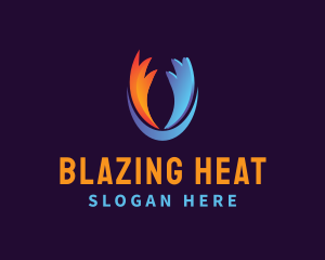 Fire Freeze Cooling logo design