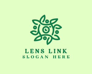 Green Vine Camera Lens logo design