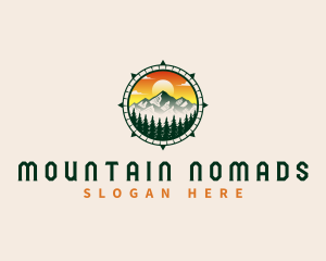 Compass Mountain Adventure logo design