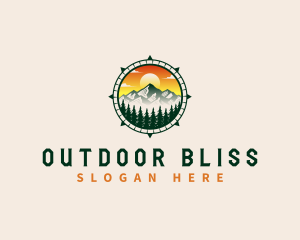 Compass Mountain Adventure logo design