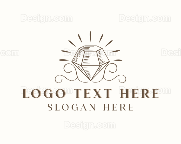 Rustic Diamond Crystal Logo