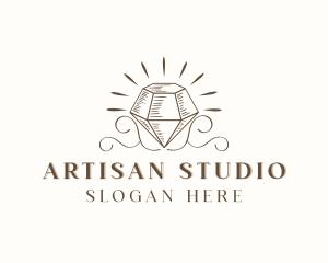 Rustic Diamond Crystal logo design