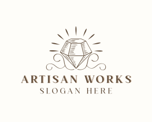 Rustic Diamond Crystal logo design