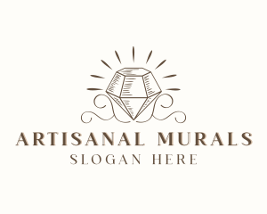 Rustic Diamond Crystal logo design