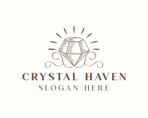 Rustic Diamond Crystal logo design