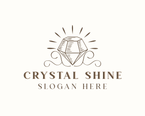 Rustic Diamond Crystal logo design