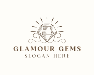 Rustic Diamond Crystal logo design