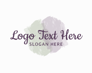 Pastel Watercolor Wordmark logo