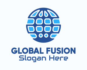 Blue Global Tech Company logo design