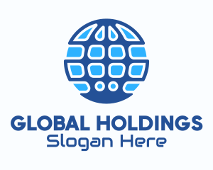 Blue Global Tech Company logo design