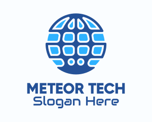 Blue Global Tech Company logo design