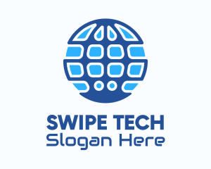 Blue Global Tech Company logo design