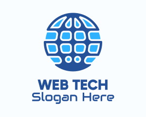 Blue Global Tech Company logo design