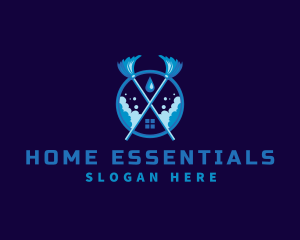 Home Broom Housekeeping logo design