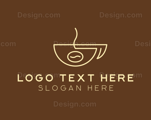 Simple Coffee Bean Cup Logo