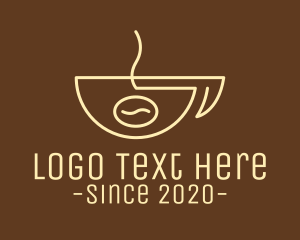 Simple Coffee Bean Cup logo
