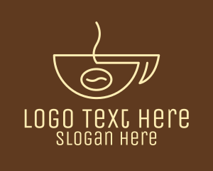 Simple Coffee Bean Cup Logo